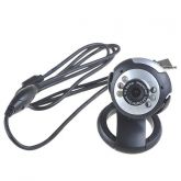 Webcam 300KP 6-LED USB 2.0 Camera Digital + Microfone