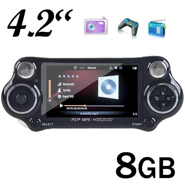 Mp5 Player 4.2 8gb Media Player Game Console + Câmera + Fm